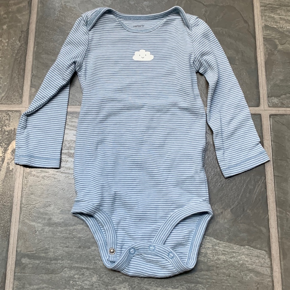 18M Carters baby stripe cloud Onsie long sleeve